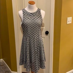Fit and flare dress black and white XL—but fits L